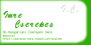 imre cserepes business card